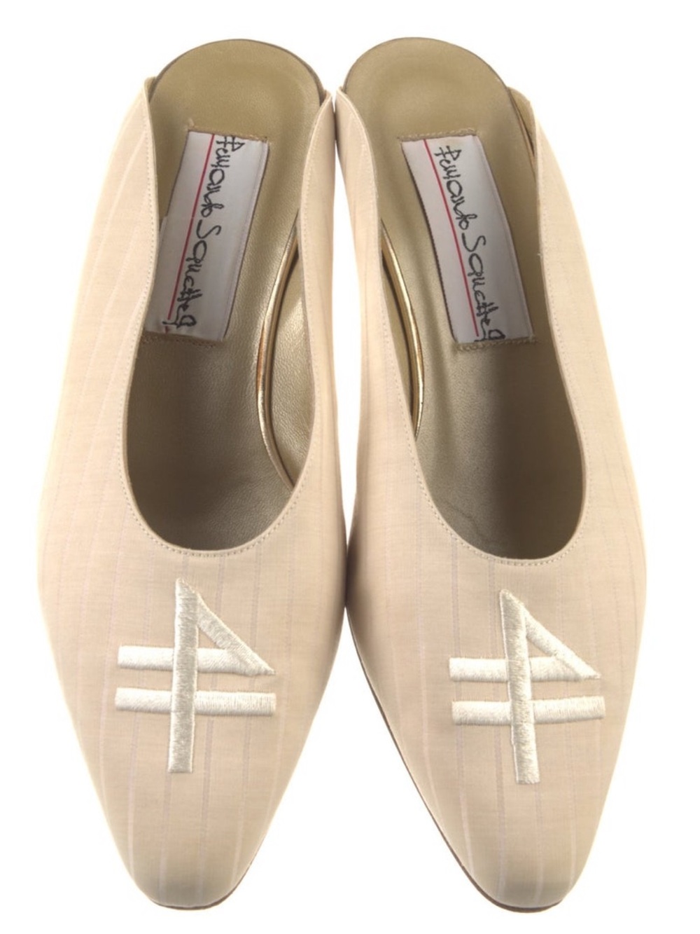 Fernando Sanchez Vintage Satin Leather Mules